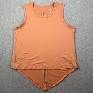 Fit Collective Split Back Tank Top Women's XL Orange Sleeveless Workout Active